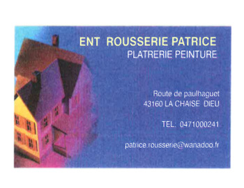 ROUSSERIE Patrice PLATRIER - PEINTRE
